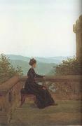 Carl Gustav Carus Woman on a Terrace (mk10) France oil painting artist
